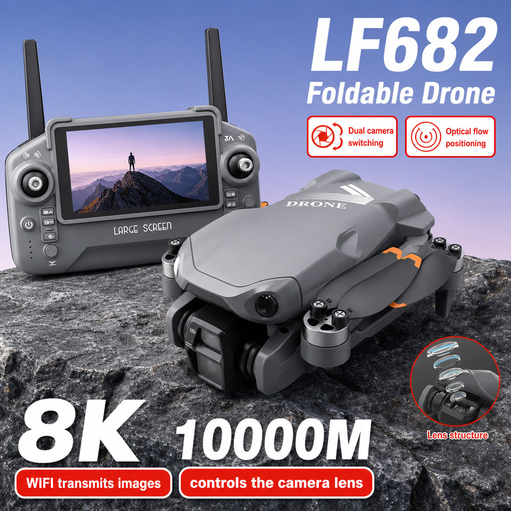 طائرة بدون طيار LF682 للتصوير  - مراجعة Drone Gimbal 2 Axis وسعره