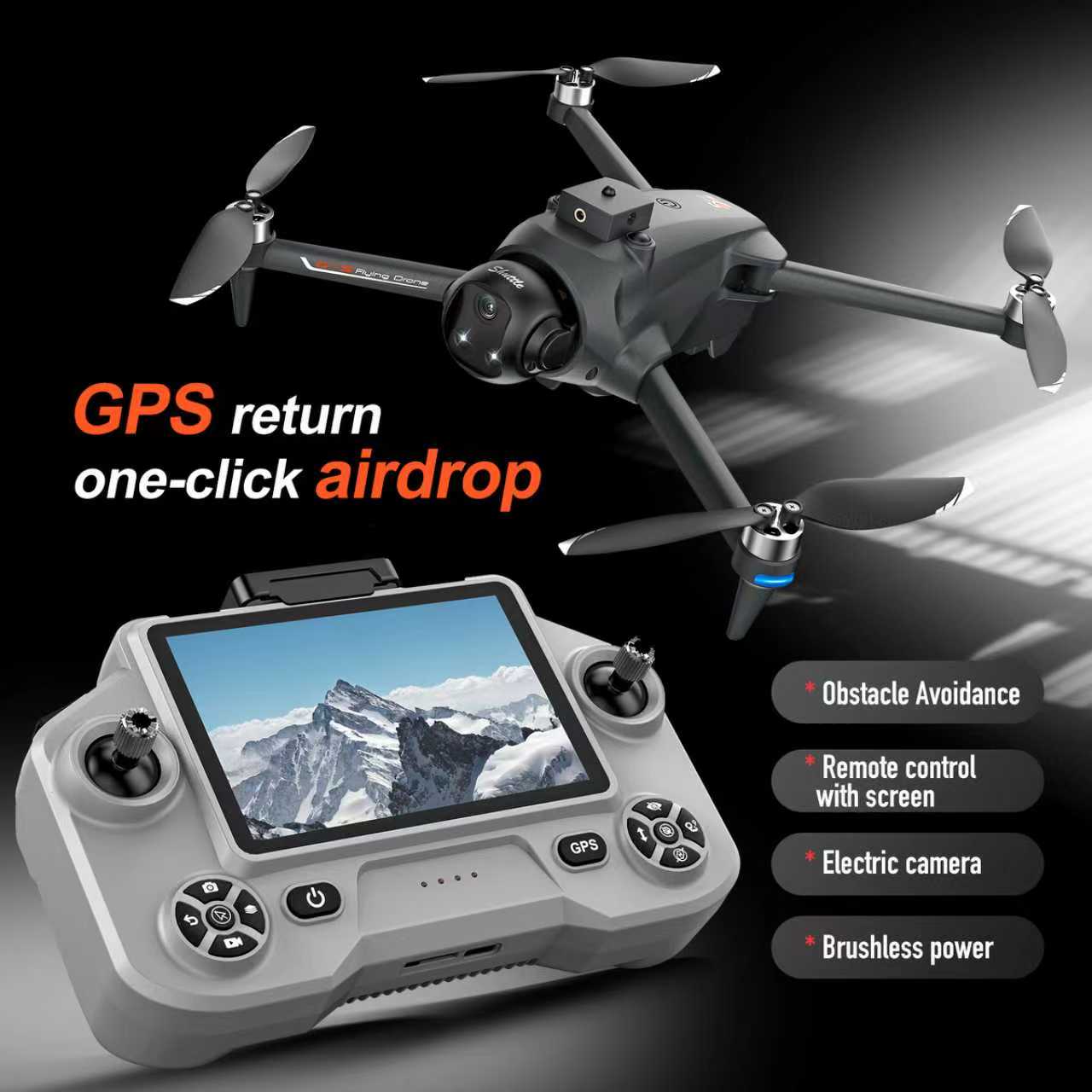 طائرة بدون طيار YL059 FPV GPS  - مراجعة Drone Gimbal 2 Axis وسعره